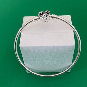 Authentic Pandora Bangle Bracelet Marvel Spider-Man Mask Clasp Bangle 7.1INCH
